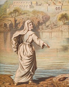 Cristiana entrando en el río, ilustración de 
